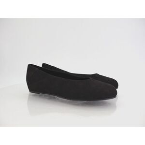 Eileen Fisher Women Una Hidden Wedge Ballet Flats Size 9.5 Black Suede Round Toe